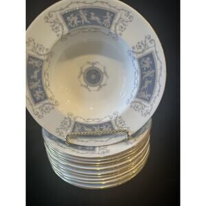 Coalport Revelry 7 5/8" rim soup bowls lot of 11 bone china cherub